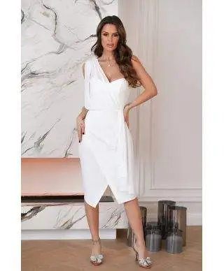 Vestito corto elegante - Tubino colore ecrù - Vestiti corti eleganti - Gogolfun.it