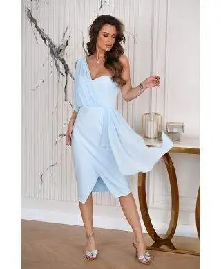 Vestito corto elegante - Tubino azzurro - Vestiti corti per comunioni, battesimi, lauree - Gogolfun.it