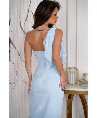 Vestito corto elegante - Tubino azzurro - Vestiti corti per comunioni, battesimi, lauree - Gogolfun.it