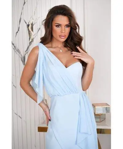 Vestito corto elegante - Tubino azzurro - Vestiti corti per comunioni, battesimi, lauree - Gogolfun.it