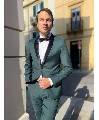 Smoking uomo - Verde - Rever nero