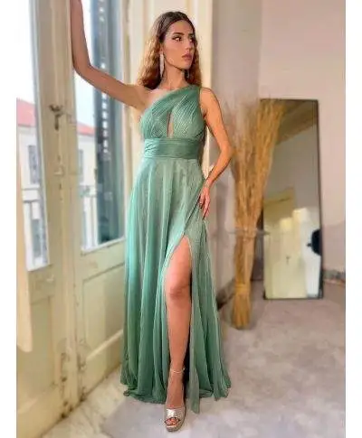 Vestito da cerimonia - Verde tiffany - Vestiti damigelle - Cerimonia gogolfun.it