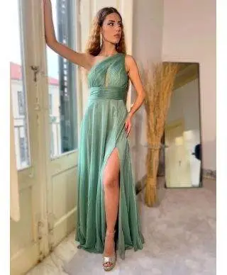 Vestito da cerimonia - Verde tiffany - Vestiti damigelle - Cerimonia gogolfun.it