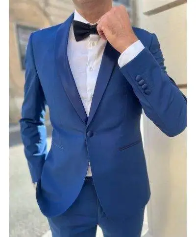 Smoking blu elettrico, elegante - Cerimonia uomo