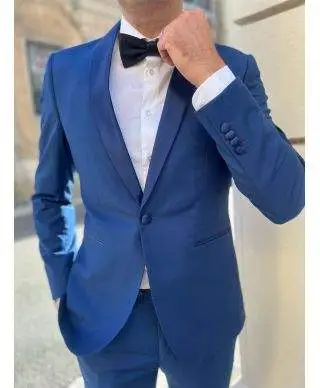 Smoking blu elettrico, elegante - Cerimonia uomo