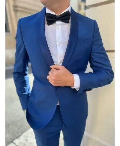 Smoking blu elettrico, elegante - Cerimonia uomo