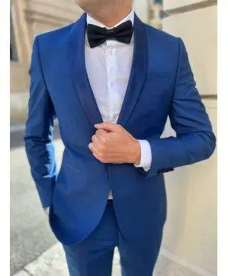 Smoking blu elettrico, elegante - Cerimonia uomo