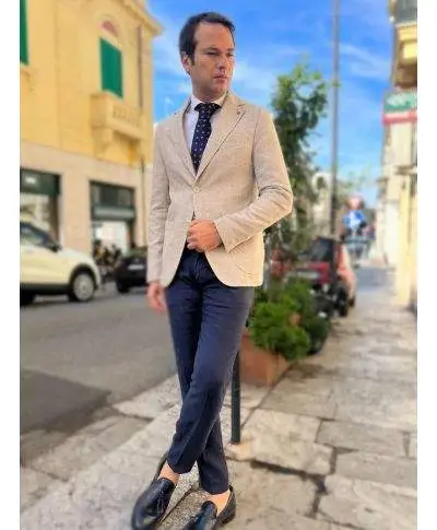 Giacca particolare panna, Paul Miranda - Made in Italy