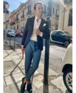 Pantaloni uomo con laccio, Paul Miranda - Pantalaccio gessato