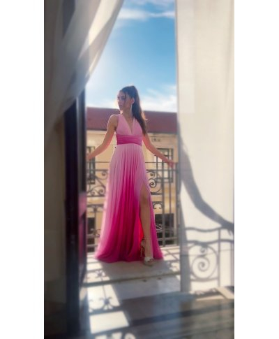 Vestito lungo elegante - Rosa - Emme