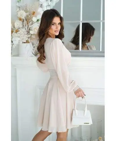 Vestito corto elegante con maniche - Cristie - Vestiti per comunioni, battesimi e compleanni - Gogolfun.it