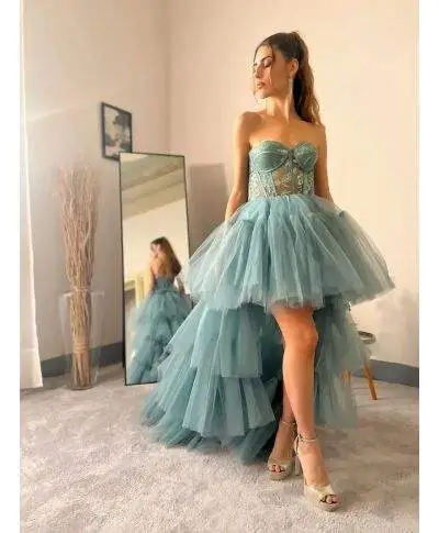 Vestito da cerimonia hura - Abiti eleganti - Abiti con coda staccabile - Abiti da cerimonia - Gogolfun.it