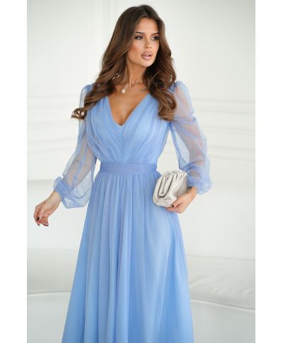 SUKIENKA MIDI Z BROKATOWĄ SIATKĄ