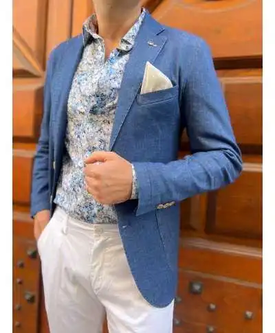 Giacca uomo denim, leggera - Paul Miranda