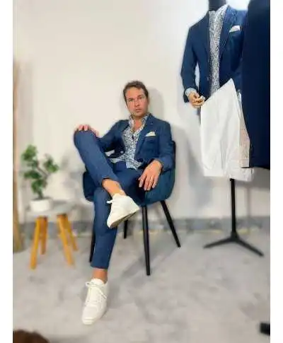 Giacca uomo denim, leggera - Paul Miranda