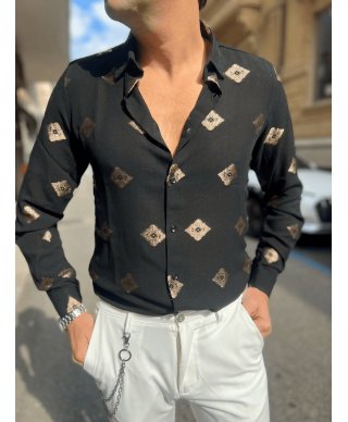 Camicia uomo particolare - Nera