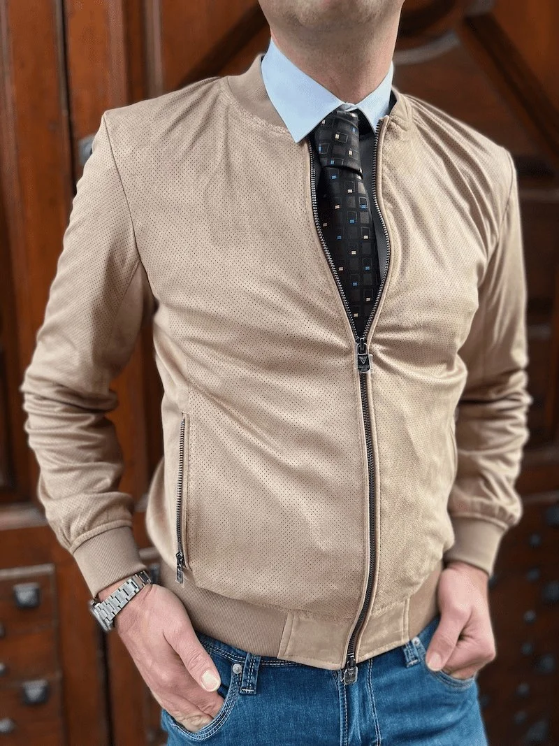 Giubbotto uomo primaverile - Beige