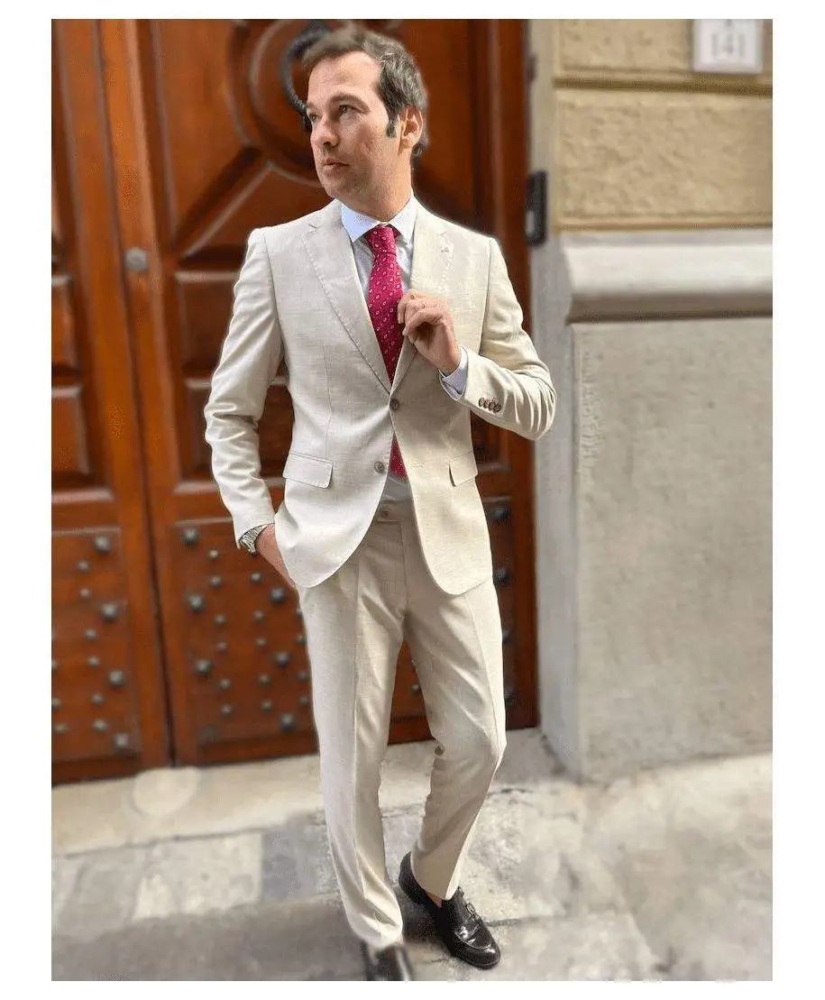 Abito uomo - Beige - Tom - Abiti uomo da matrimonio - Gogolfun.it
