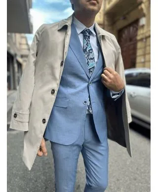 Abito uomo - Azzurro - Monopetto - Abiti uomo giovanili - Gogolfun.it