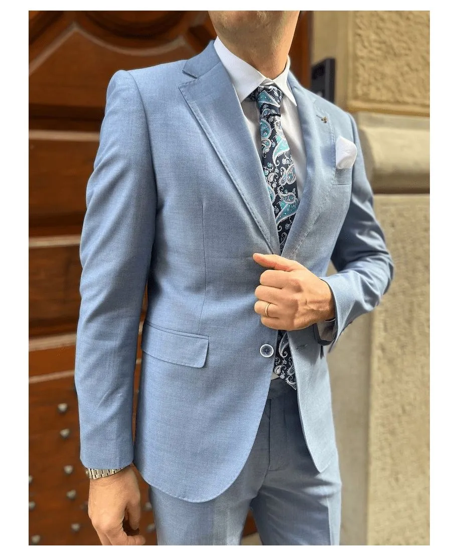 Abito uomo - Azzurro - Monopetto - Abiti uomo matrimonio - Gogolfun.it Abito uomo - Azzurro - Monopetto - Abiti uomo matrimonio - Gogolfun.it