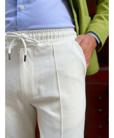 Pantaloni uomo bianchi, slim - Paul Miranda - Made in Italy - Gogolfun.it