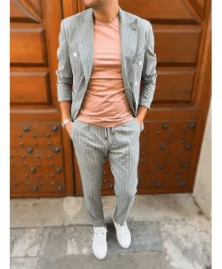 Abito uomo gessato - Doppiopetto - Paul Miranda - Abiti ragazzo gogolfun.it