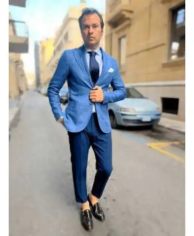 Giacca uomo blu - Lino - Paul Miranda - Giacche uomo sportive ed eleganti - Gogoflun.it