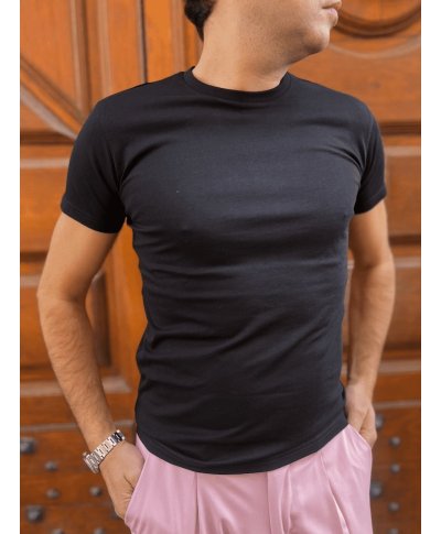 T-shirt uomo nera - Paul Miranda - Sotto giacca -  Gogolfun.it