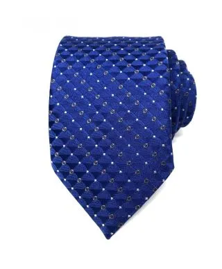Cravatta uomo - Blu chiaro - Fantasia pois - Elegante