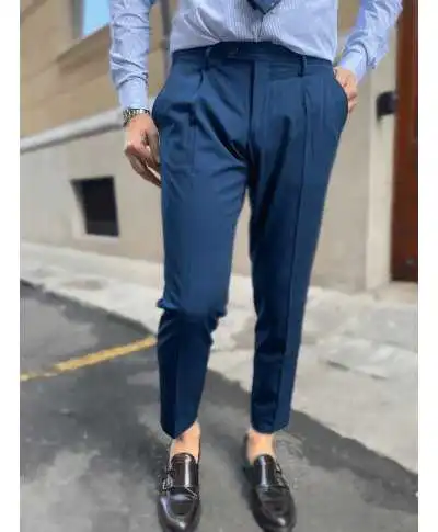 Pantaloni uomo, blu - Paul Miranda - Pantaloni classici e sportivi - Gogolfun.it