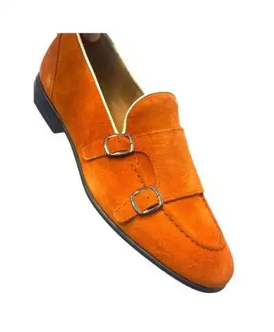 Mocassini uomo con fibbie - Arancioni - Mocassini uomo particolari - Gogolfun.it