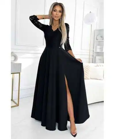 Vestito elegante con maniche in pizzo - Amber
