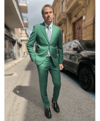 Abito uomo verde - Monopetto - Abiti uomo invitato matrimonio - Gogolfun.it