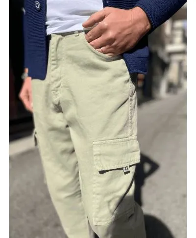 Jeans uomo con tasconi - Verde lime - Jeans uomo online - Gogolfun.it