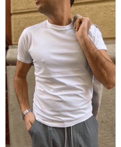 T-shirt uomo bianca - Girocollo - Paul Miranda - Abbigliamento uomo gogolfun.it
