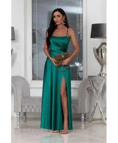 Vestito Lungo elegante, verde smeraldo - Vestiti damigelle - Gogolfun.it