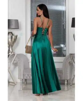 Vestito Lungo elegante, verde smeraldo - Nathalie
