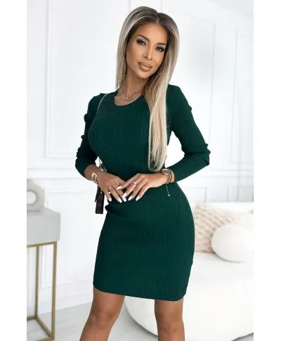 Vestito in maglia con schiena scoperta, verde - Vestiti donna online - Gogolfun.it