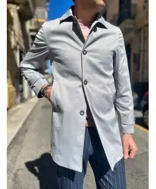 Trench uomo primaverile - Grigio - Trench uomo - Gogolfun.it