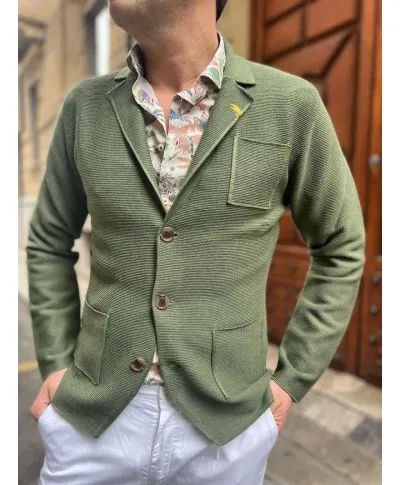 Cardigan uomo, Verde - Monopetto - Cardigan e maglioni uomo - Gogolfun.it