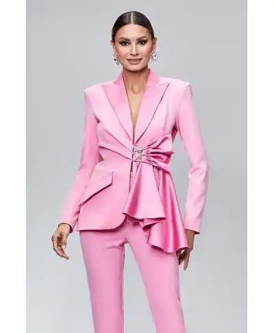 Tailleur donna, rosa - Con pantaloni
