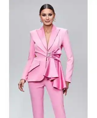 Tailleur donna, rosa - Con pantaloni