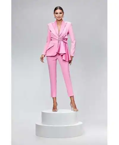 Tailleur donna, rosa - Con pantaloni