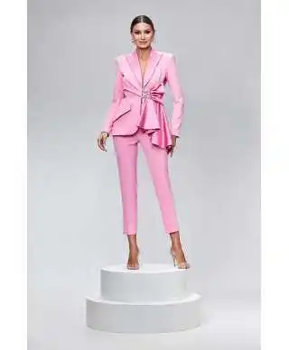 Tailleur donna, rosa - Con pantaloni