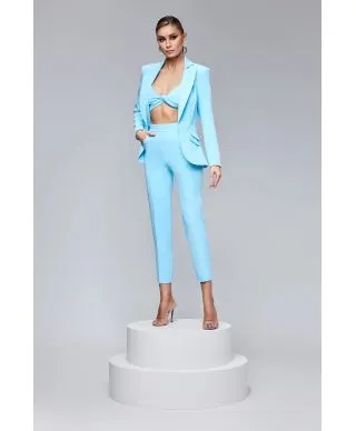 Tailleur donna azzurro - Con top - Tailleur e completi per lauree, battesimi e comunioni - Gogolfun.it