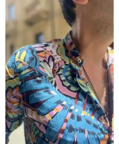 Camicia uomo fantasia - Collo coreano - Camcie uomo particolare - Abbigliamento uomo gogolfun.it
