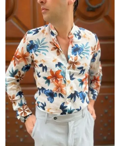 Camicia uomo fantasia - Coreana - Key Jey - Camicie uomo giovanili - Gogolfun.it