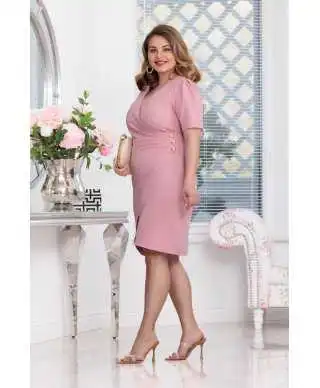 Abito da donna, aderente - Taglio tubino – Rosa sporca – Samantha