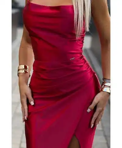 Vestito lungo aderente - Con spacco - Diana - Vestiti lunghi eleganti - Gogolfun.it