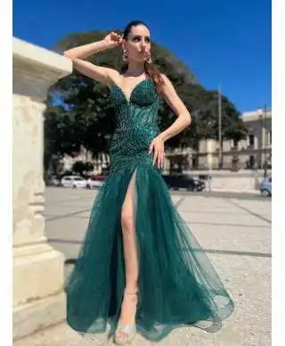 Abito da cerimonia - A sirena - Verde